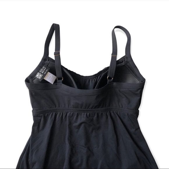 Coco Reef Black Tankini One Piece Swimsuit Swimdress 32D - Picture 11 of 13
